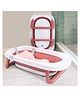 Baybee Avery Foldable Baby BathTub for Kids Baby with Soft Cushion Drainer & Non Slip Base - Pink