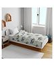 Divine Casa 100% Cotton Single Kids Dohar Blanket For Toddler Cement and Blue
