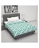 Divine Casa 100% Cotton Double Bed All Season Reversible AC Dohar Floral Print - Tree Green