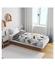 Divine Casa 120 GSM Microfiber Single Kids Dohar Blanket For Toddler Bright White and Black