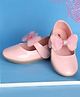 Mine Sole Stone Detailed Bow Embellished Bellies - Pink