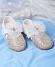 Mine Sole Stone Embellished & Bow Detailed Bellies - White