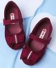 Mine Sole Stone Detailed Bow Embellished Bellies - Maroon