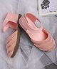 Mine Sole Stone & Pearl Detailed Embellished  Sandals - Baby Pink