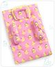 Babyhug Cotton Bedding Set Duck Print- Pink| New Born Gifting Option| For Boys and Girls| Pillow and Bolsters| Light Weight and Travel Friendly| Baby Safe Material| Delicate on Baby's skin| Versatile Use| Use on Floor Cribs Cots or Cradle| Soft and C