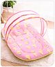 Babyhug Cotton Bedding Set with Mosquito Net Duck Print- Pink