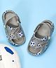 Yellow Bee Rubber Football Theme Printed Sandal Styled Slingback Clogs - Grey