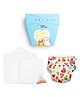 SuperBottoms Gift Pack Freesize UNO Cloth Diaper Pads & Charmling Fits 3m to 3 yr 4 Items - Multicolour