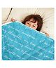 Divine Casa All Season Microfiber Comforter Blanket For Toddler- Sky and white