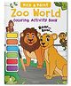 Zoo World Pick and Paint Coloring Activity Book For Kids - English