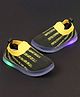 Priaansha Kids Striped & Mesh Designed Detailed LED Slip On Unisex Shoes - Yellow