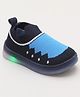 Priaansha Kids Unisex Abstract Printed LED Slip On Shoes - Navy Blue
