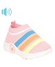 Lil Lollipop Striped Pattern Slip On Musical Booties - Pink
