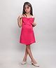 Taffykids Sleeveless  Chain & Bow Embellished A Line Party Dress - Red