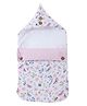 haus & kinder Baby Muslin Carrier Nest Cum Sleeping Bag With Floral Print - Pink