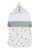 haus & kinder Baby Muslin Carrier Nest Cum Sleeping Bag With Deer Print - Green
