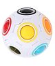 Sanjary Rainbow Ball Goti Puzzle Cube Stickers Less Smooth Cube Game for kids multicolor 1 pc
