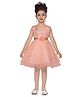 Aarika  Sleeveless Floral Embroidered & Pearl Embellished  Fit & Flare  Dress - Peach