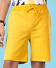 Pine Active Cotton Lycra Knit Anti-Bacterial Solid Color Shorts With Stretch - Yellow