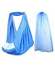 Beetot Baby Cradle For Newborns With Ultra Soft Cotton Fabric Along with Mosquito Net-Blue