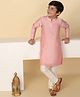 KISAH Full Sleeves Solid Kurta &  Pyjama - Pink