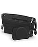 Leclerc Baby Organiser with Pouch  Easy & Quick Attachment | Stroller Storage Bag | Compact & Stylish  Black