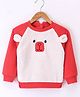 Little Kangaroos Full Sleeves Bear Detailing Sweatshirt - Red