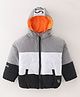 Little Kangaroos Full Sleeves Padded Winter Jacket Drop Shoulder - Grey