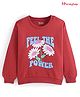 Honeyhap Premium Cotton Oversize Lightweight Rich Brushed Fleece Full Sleeves Sweatshirt with Bio Finish Floral Print - Bossa Nova