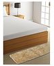 FABINALIV Cotton Blend Bedside Runner (140X60 cm) Beige - Solid