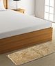FABINALIV Beige Solid Cotton Blend Bedside Runner (140X60 cm)