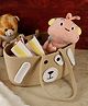 FABINALIV Kids Beige Cartoon Design Multipurpose Foldable Organiser with straps