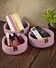 FABINALIV Set of 3  Pink Solid Multipurpose Organisers