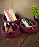 FABINALIV Set of 3  Maroon Solid Multipurpose Organisers