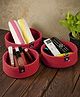 FABINALIV Set of 3  Red Solid Multipurpose Organisers