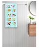 FABINALIV Blue Cartoon Print Cotton Kids Bath Towel (110X60 cm)