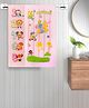 FABINALIV Set of 2  Cotton Kids Bath Towels (110X60 cm) Pink - Cartoon Print