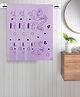 FABINALIV Set of 3 Purple Cartoon Print Cotton Kids Bath Towels (110X56 cm)