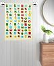 FABINALIV Set of 2 Yellow Cartoon Print Cotton Kids Bath Towels (110X56 cm)