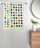 FABINALIV Set of 2 Yellow Cartoon Print Cotton Kids Bath Towels (110X56 cm)