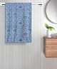 FABINALIV Set of 2 Blue Geometric Cotton Kids Bath Towels (110X60 cm)