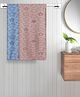 FABINALIV Set of 2 Multicolor Geometric Cotton Kids Bath Towels (110X60 cm)