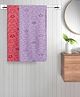FABINALIV Set of 2 Multicolor Geometric Cotton Kids Bath Towels (110X60 cm)
