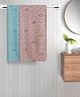 FABINALIV Set of 2 Multicolor Geometric Cotton Kids Bath Towels (110X60 cm)