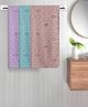 FABINALIV Set of 3 Cotton Kids Bath Towels (110X60 cm) Geometric - Multicolor