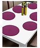 FABINALIV Set of 6 Braided Cotton Table Mats (39X39 cm) Purple - Solid