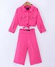 Vitamins Full Sleeves Solid Color Shirt & Legging Set - Pink