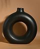 Purezento 12 Inch Donut Vase- Black