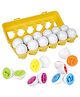 New Pinch  Matching Eggs Geometric Shape & Color sorting Educational Toys Preschool Montessori Toys