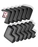 BabyPro Lab Tested Certified (Set of 12) Baby Proofing Corner Protectors with Strong 3M Adhesive, for Sharp Edges of Bed, Table and Furniture (Black)